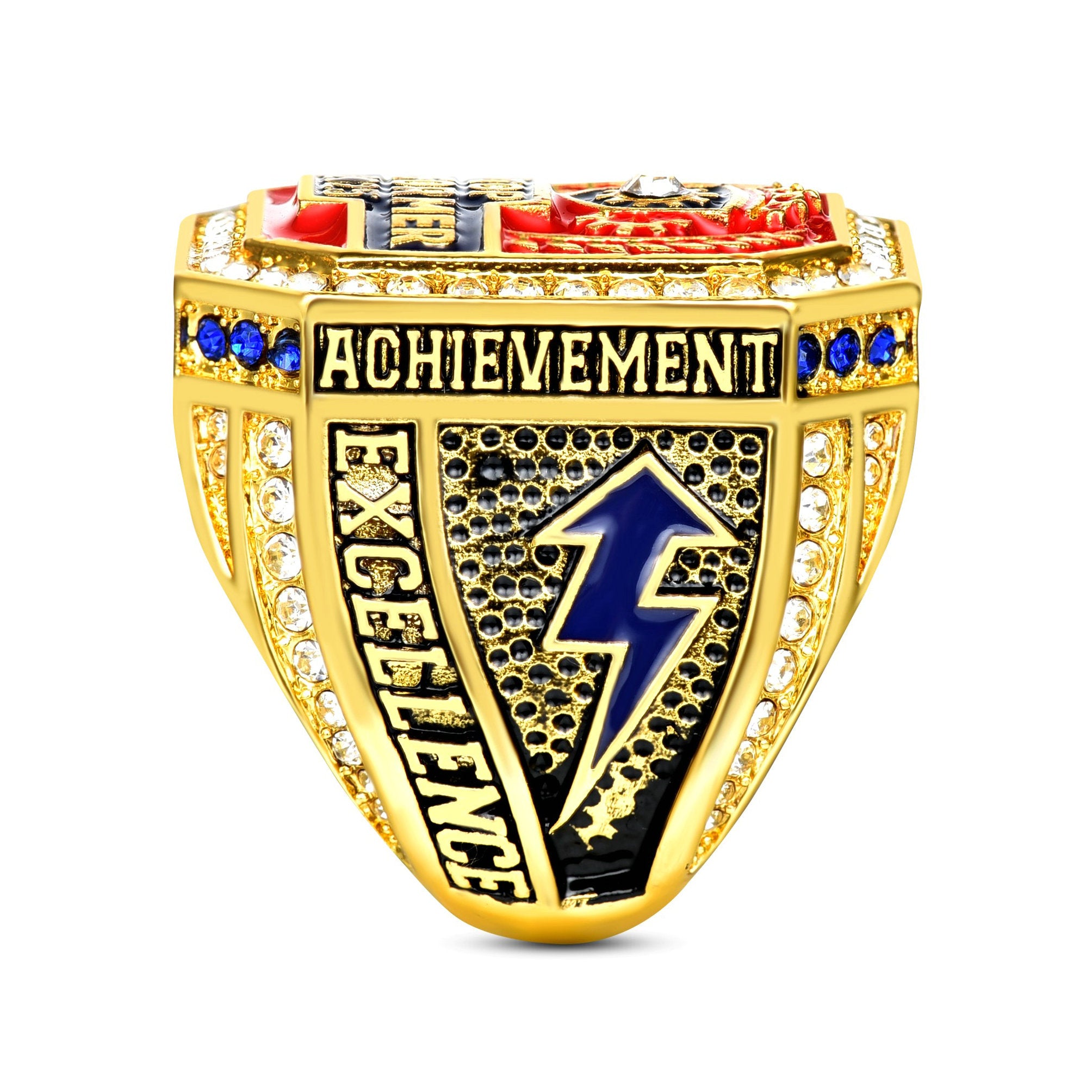 Top Performer 2025 Championship Ring – Premium Award Ring for Employee Recognition, Achievement & Excellence, Alloy, 18K Gold Plated, Czech Stones, Gift Box Included