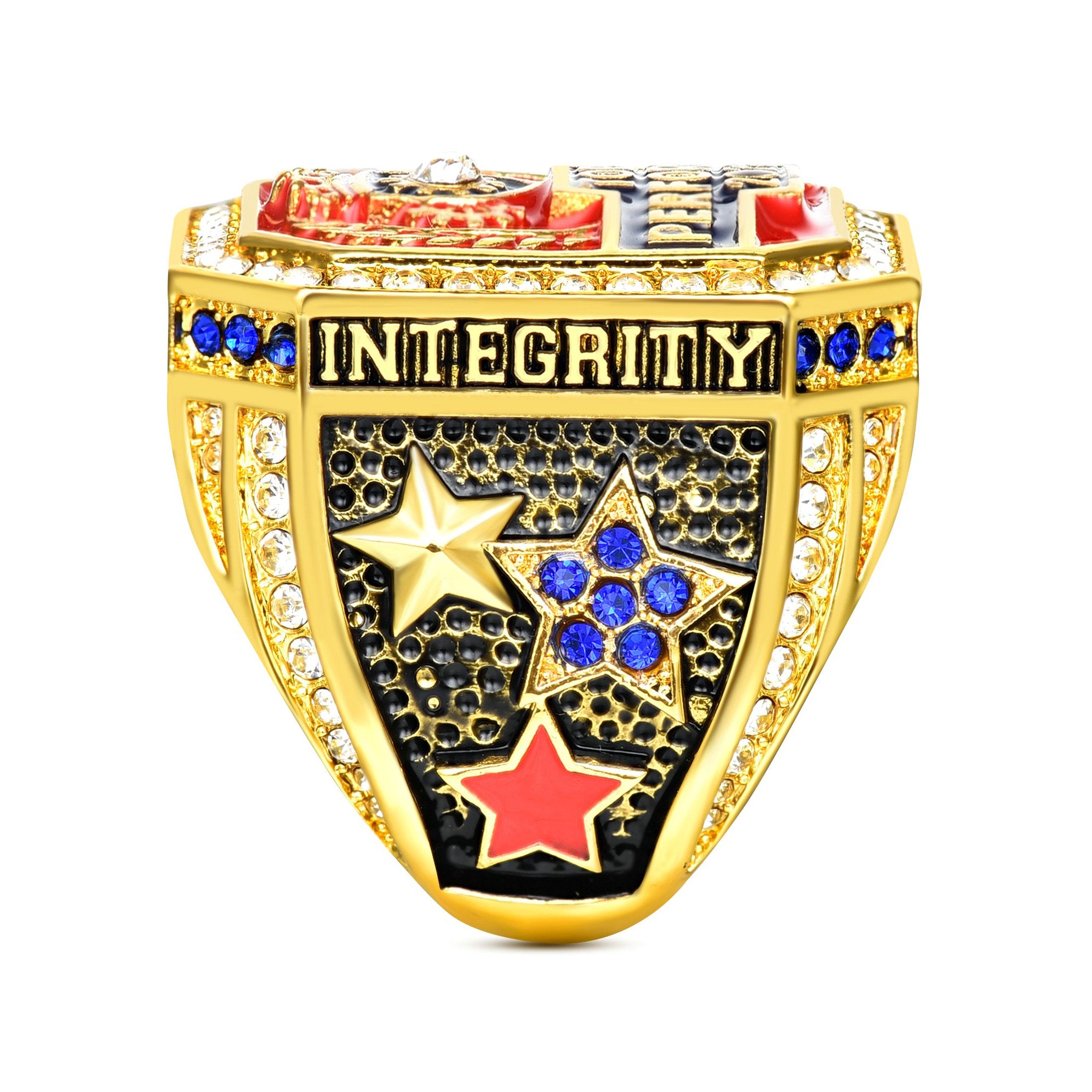 Top Performer 2025 Championship Ring – Premium Award Ring for Employee Recognition, Achievement & Excellence, Alloy, 18K Gold Plated, Czech Stones, Gift Box Included