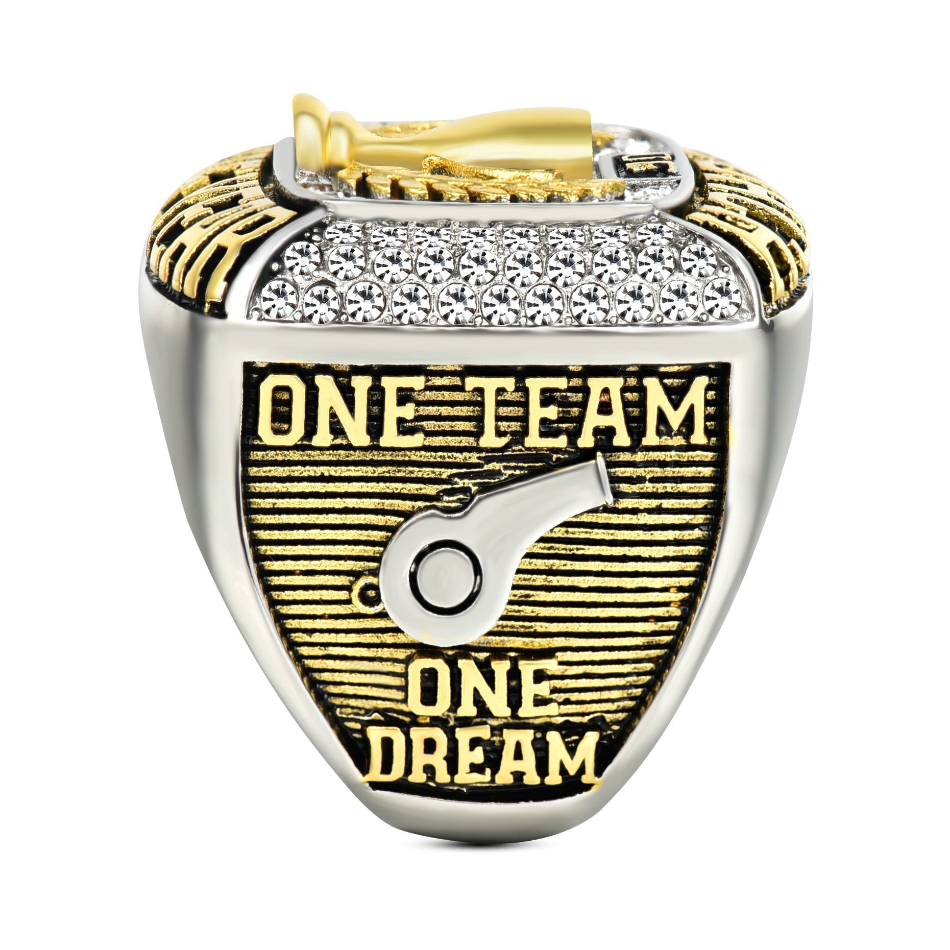 2025 COACH OF THE YEAR Championship Ring – Premium 2025 Coach Award Gift, Thank You Appreciation Keepsake, Sports Trophy Ring with Gold Dual Plating and CZ Stones