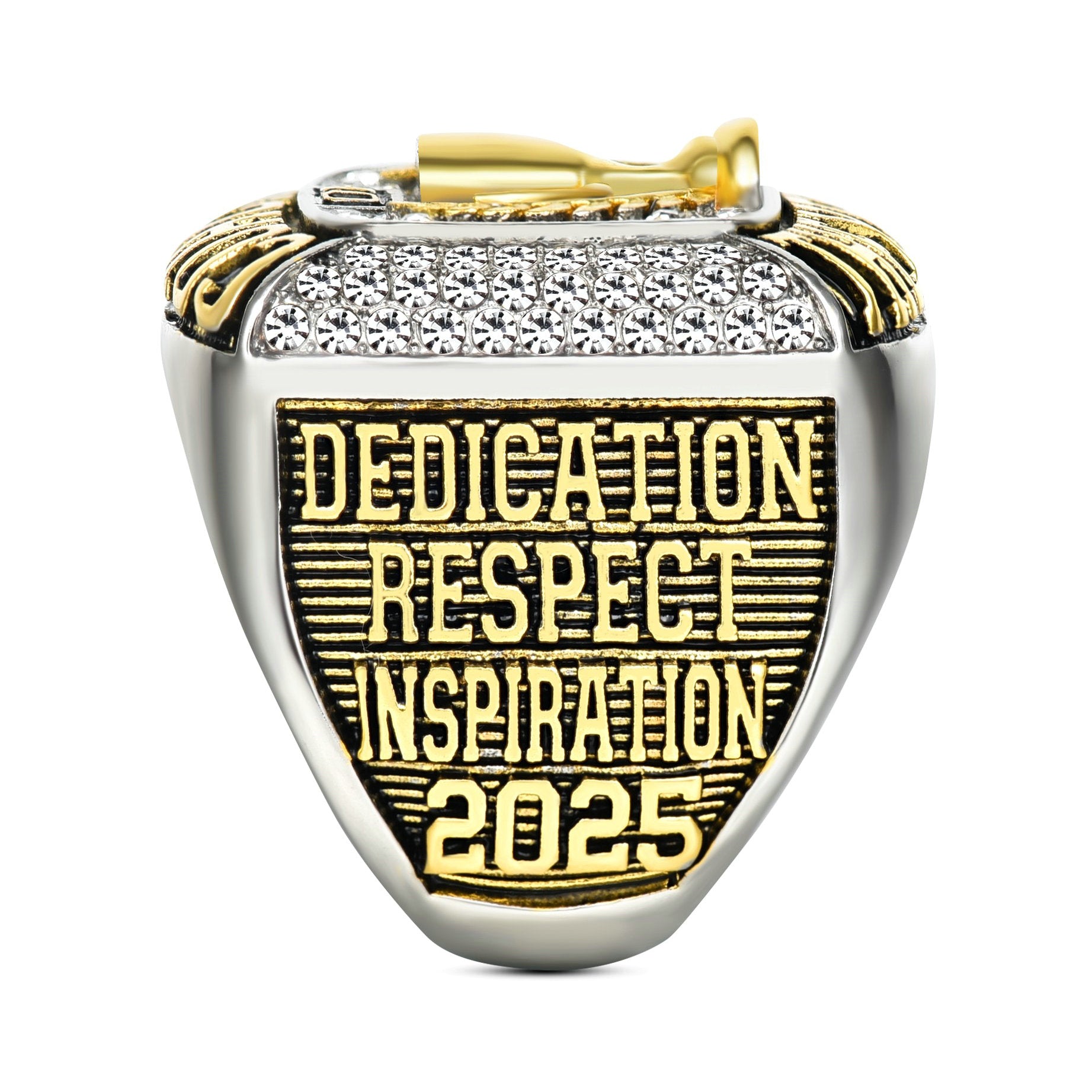 2025 COACH OF THE YEAR Championship Ring – Premium 2025 Coach Award Gift, Thank You Appreciation Keepsake, Sports Trophy Ring with Gold Dual Plating and CZ Stones