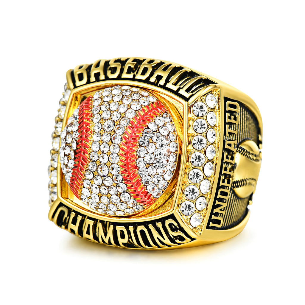 Baseball Championship Ring – Gold Trophy Style