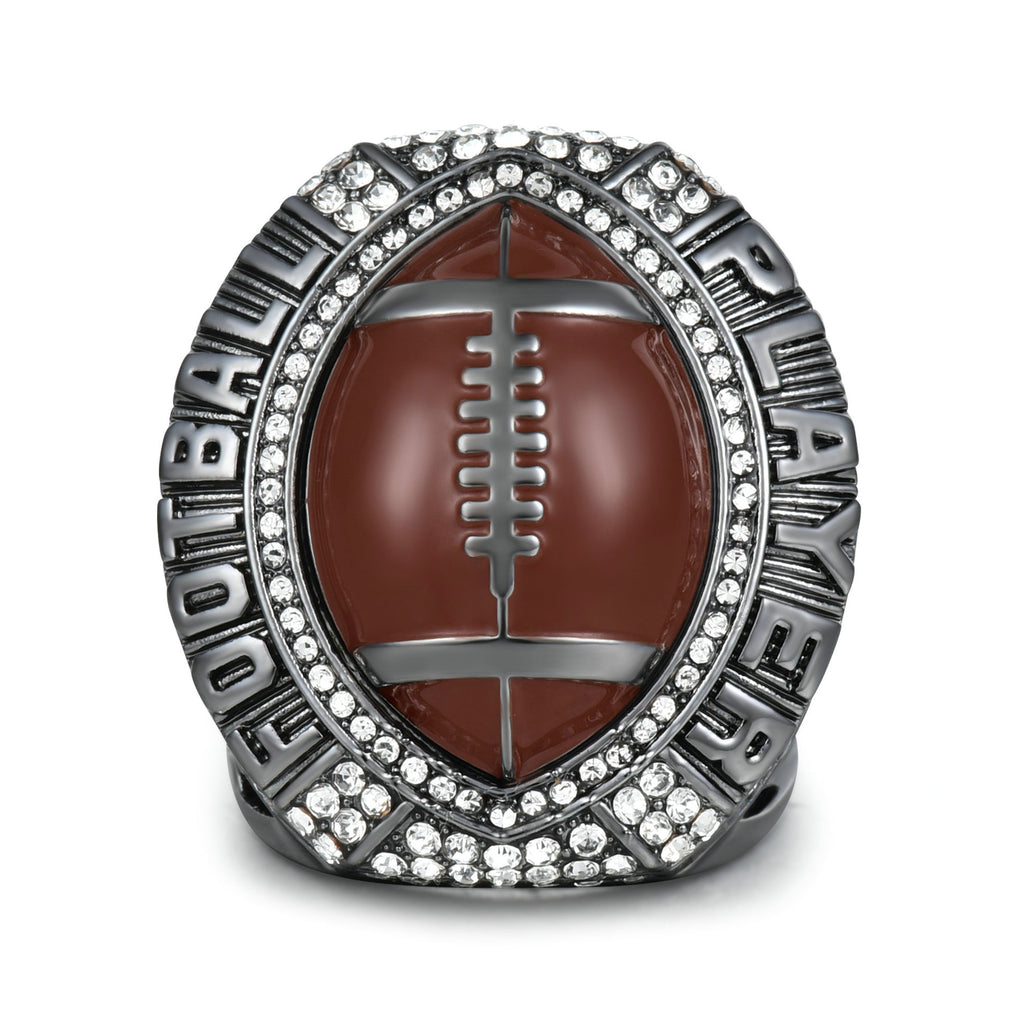 Black Gold Football Achievement Ring