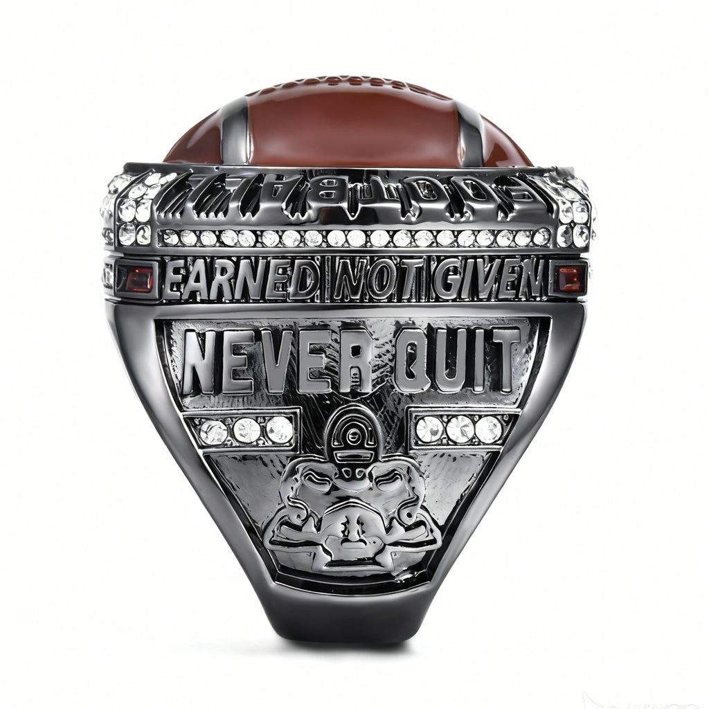 Black Gold Football Achievement Ring
