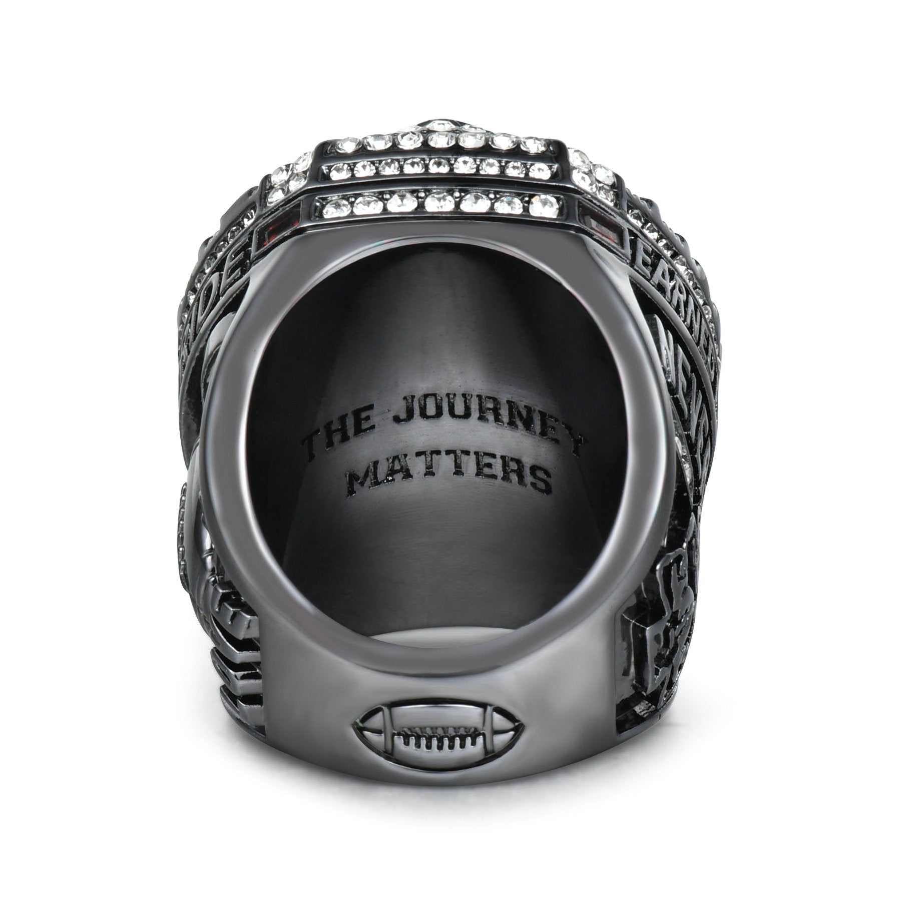 Black Gold Football Achievement Ring