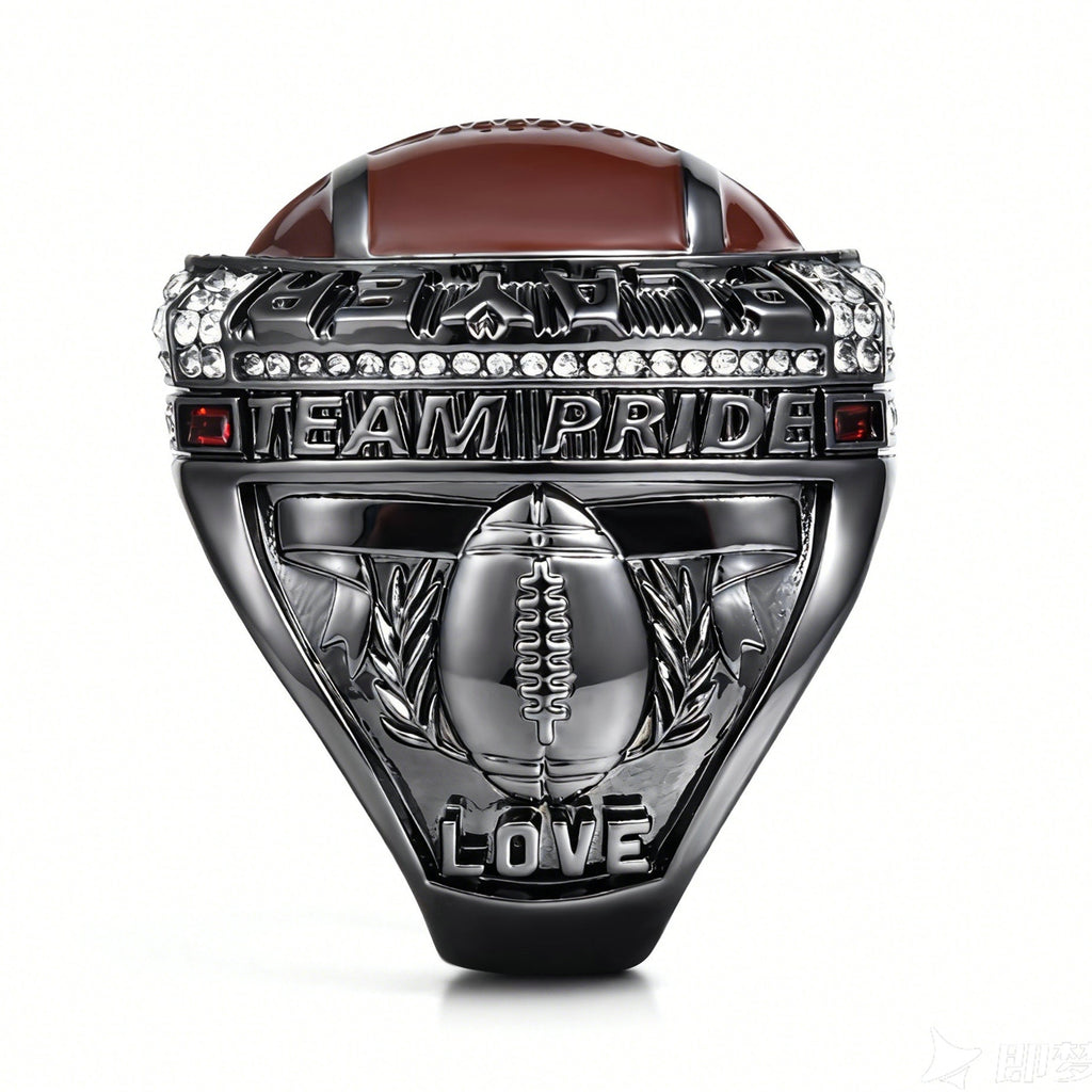 Black Gold Football Achievement Ring